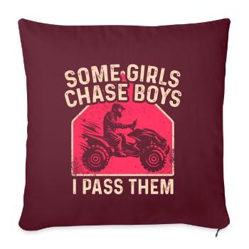VTT Quad Bike Girl Véhicules à quatre roues motrices - Coussin et housse de 45 x 45 cm - bordeaux - Devant