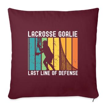 Lacrosse Torwart Lacrosse Handschuhe Kleben Locker - Sofakissen mit Füllung 45 x 45 cm - Burgunderrot - Vorne