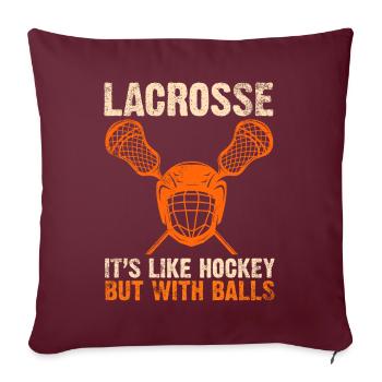 Lacrosse Torwart Lacrosse Handschuhe Kleben Locker - Sofakissen mit Füllung 45 x 45 cm - Burgunderrot - Vorne