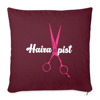 Coiffeur Salon de coiffure Cosmétologie - Coussin et housse de 45 x 45 cm - bordeaux - Devant