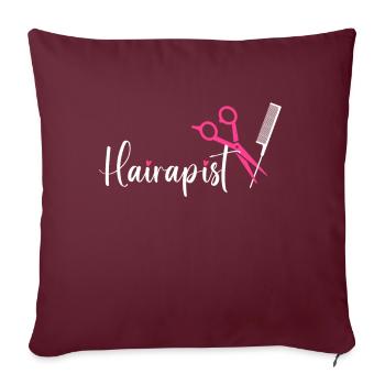 Hairstylist Hair Salon Kosmetologie - Sofakissen mit Füllung 45 x 45 cm - Burgunderrot - Vorne