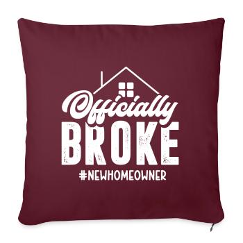 Nouveau propriétaire Propriétaire le plus chaleureux - Coussin et housse de 45 x 45 cm - bordeaux - Devant