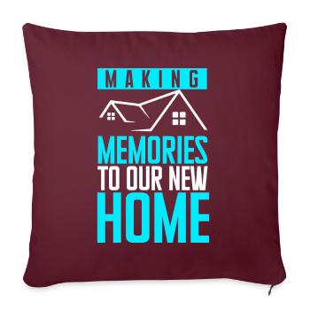 Nouveau propriétaire Propriétaire le plus chaleureux - Coussin et housse de 45 x 45 cm - bordeaux - Devant