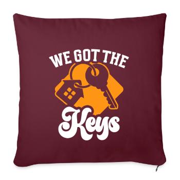 Nouveau propriétaire Propriétaire le plus chaleureux - Coussin et housse de 45 x 45 cm - bordeaux - Devant