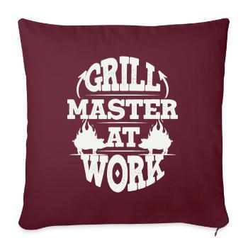 Grill Grillgrill Schweinefleisch - Sofakissen mit Füllung 45 x 45 cm - Burgunderrot - Vorne