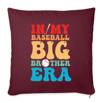 Frère Fan De Baseball Jouant Au Baseball Drôles De Garçons - Coussin et housse de 45 x 45 cm - bordeaux - Devant