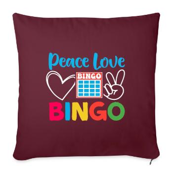 Joueur de bingo Gagnant de la loterie Bingo - Coussin et housse de 45 x 45 cm - bordeaux - Devant