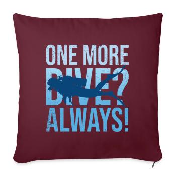 Plongée Plongeur Amoureux de l’océan - Coussin et housse de 45 x 45 cm - bordeaux - Devant