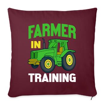 Tractor Boy Jeune Agriculteur Tractor Lover - Coussin et housse de 45 x 45 cm - bordeaux - Devant