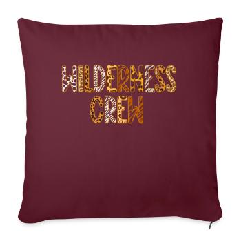 African Safari Zoo Safari Animal motif imprimé - Coussin et housse de 45 x 45 cm - bordeaux - Devant