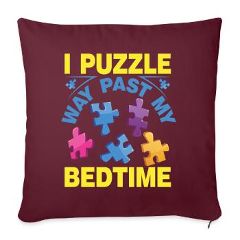 Jigsaw Puzzle Piece Puzzle Lover - Sofakissen mit Füllung 45 x 45 cm - Burgunderrot - Vorne