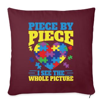Jigsaw Puzzle Piece Puzzle Lover - Sofakissen mit Füllung 45 x 45 cm - Burgunderrot - Vorne
