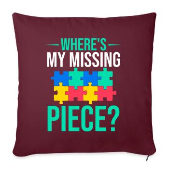 Jigsaw Puzzle Piece Puzzle Lover - Sofakissen mit Füllung 45 x 45 cm - Burgunderrot - Vorne