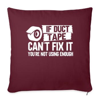 Ruban adhésif Engineer Humorous pour hommes - Coussin et housse de 45 x 45 cm - bordeaux - Devant
