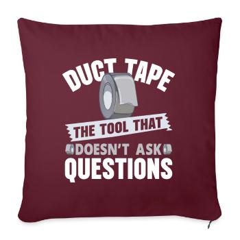 Ruban adhésif Engineer Humorous pour hommes - Coussin et housse de 45 x 45 cm - bordeaux - Devant