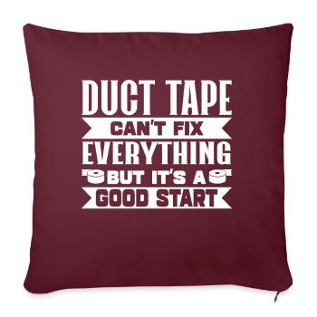 Ruban adhésif Engineer Humorous pour hommes - Coussin et housse de 45 x 45 cm - bordeaux - Devant