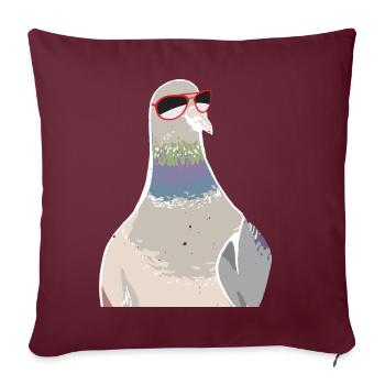 pigeon colombophile pigeon amateur d’oiseaux pigeon - Coussin et housse de 45 x 45 cm - bordeaux - Devant