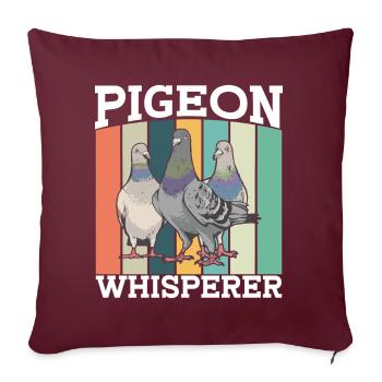 pigeon colombophile pigeon amateur d’oiseaux pigeon - Coussin et housse de 45 x 45 cm - bordeaux - Devant