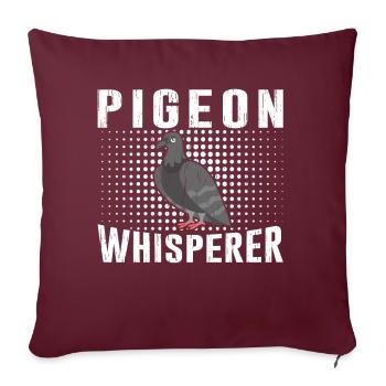 pigeon colombophile pigeon amateur d’oiseaux pigeon - Coussin et housse de 45 x 45 cm - bordeaux - Devant