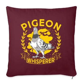 pigeon colombophile pigeon amateur d’oiseaux pigeon - Coussin et housse de 45 x 45 cm - bordeaux - Devant