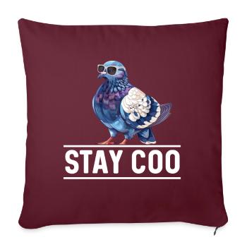 pigeon colombophile pigeon amateur d’oiseaux pigeon - Coussin et housse de 45 x 45 cm - bordeaux - Devant