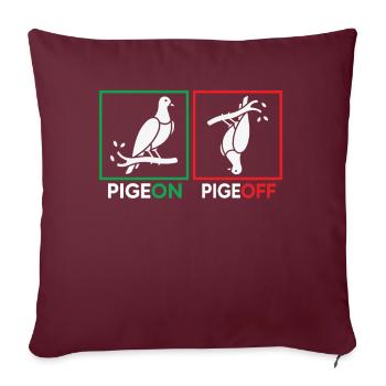 pigeon colombophile pigeon amateur d’oiseaux pigeon - Coussin et housse de 45 x 45 cm - bordeaux - Devant