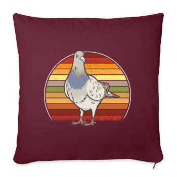pigeon colombophile pigeon amateur d’oiseaux pigeon - Coussin et housse de 45 x 45 cm - bordeaux - Devant