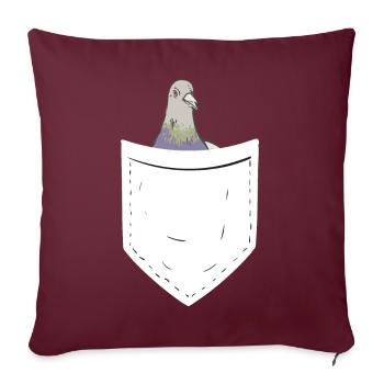 pigeon colombophile pigeon amateur d’oiseaux pigeon - Coussin et housse de 45 x 45 cm - bordeaux - Devant