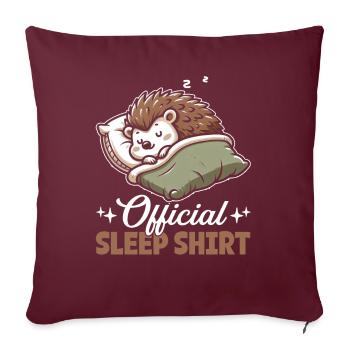 Officiel Sleeping House Hérisson PJ Sleeping - Coussin et housse de 45 x 45 cm - bordeaux - Devant
