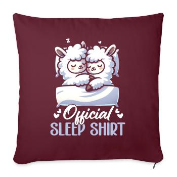 Maison Officielle Lama PJ Sleeping Nickering - Coussin et housse de 45 x 45 cm - bordeaux - Devant