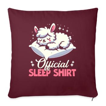 Maison Officielle Lama PJ Sleeping Nickering - Coussin et housse de 45 x 45 cm - bordeaux - Devant