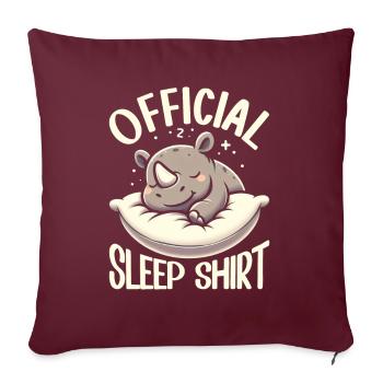 Officiel Sleeping House Rhino PJ Sleeping Nickering - Coussin et housse de 45 x 45 cm - bordeaux - Devant