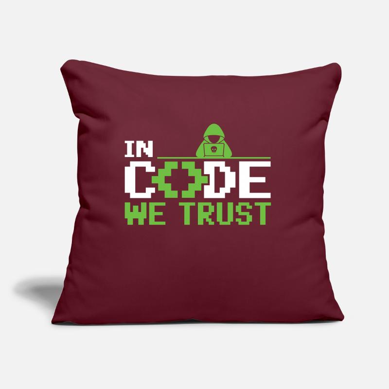 In Code We Trust - Ethical Hacker Cybersecurity Sofa pillow with filling 45cm x 45cm