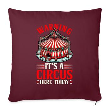 Personnel de cirque Carnaval costumé Événement de cirque - Coussin et housse de 45 x 45 cm - bordeaux - Devant