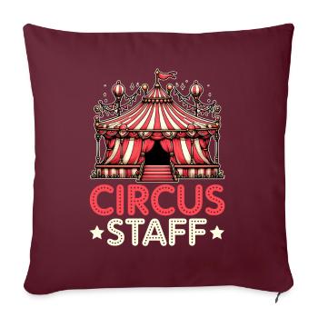 Personnel de cirque Carnaval costumé Événement de cirque - Coussin et housse de 45 x 45 cm - bordeaux - Devant