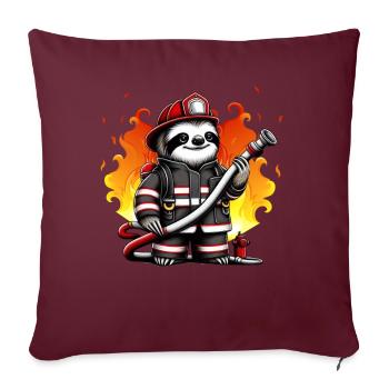 Pompier paresseux Pompier Pompiers Pompiers professionnels - Coussin et housse de 45 x 45 cm - bordeaux - Devant