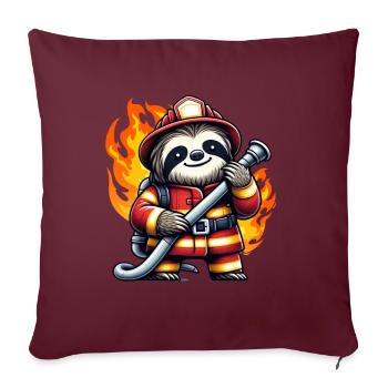Pompier paresseux Pompier Pompiers Pompiers professionnels - Coussin et housse de 45 x 45 cm - bordeaux - Devant
