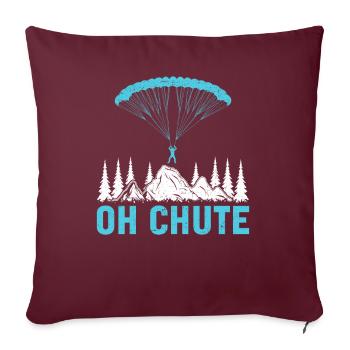 Camp de pompiers parachutistes -Junkie-Parachutiste - Coussin et housse de 45 x 45 cm - bordeaux - Devant