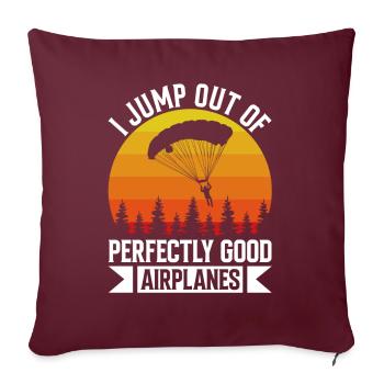Camp de pompiers parachutistes -Junkie-Parachutiste - Coussin et housse de 45 x 45 cm - bordeaux - Devant