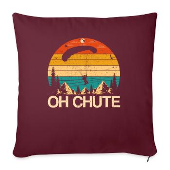 Camp de pompiers parachutistes -Junkie-Parachutiste - Coussin et housse de 45 x 45 cm - bordeaux - Devant