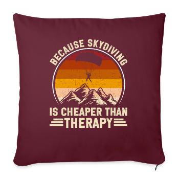 Camp de pompiers parachutistes -Junkie-Parachutiste - Coussin et housse de 45 x 45 cm - bordeaux - Devant