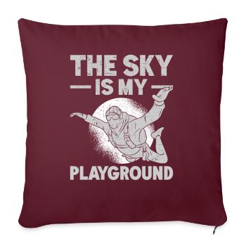 Camp de pompiers parachutistes -Junkie-Parachutiste - Coussin et housse de 45 x 45 cm - bordeaux - Devant
