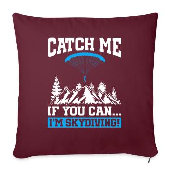 Camp de pompiers parachutistes -Junkie-Parachutiste - Coussin et housse de 45 x 45 cm - bordeaux - Devant