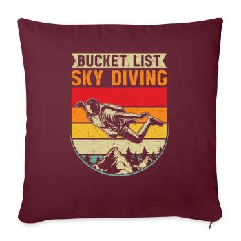 Camp de pompiers parachutistes -Junkie-Parachutiste - Coussin et housse de 45 x 45 cm - bordeaux - Devant