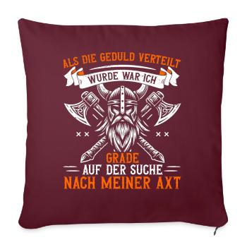 Vikings, Mythologie nordique, Dieux, Viking - Coussin et housse de 45 x 45 cm - bordeaux - Devant