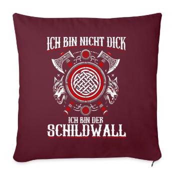 Vikings, Mythologie nordique, Dieux, Viking - Coussin et housse de 45 x 45 cm - bordeaux - Devant