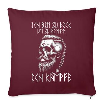 Vikings, Mythologie nordique, Dieux, Viking - Coussin et housse de 45 x 45 cm - bordeaux - Devant