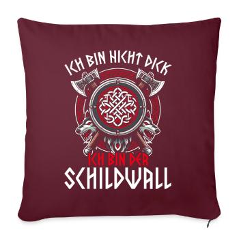 Vikings, Mythologie nordique, Dieux, Viking - Coussin et housse de 45 x 45 cm - bordeaux - Devant