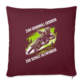Vététistes, amateurs de VTT, cyclisme - Coussin et housse de 45 x 45 cm - bordeaux - Devant