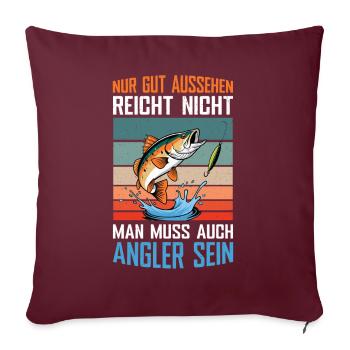 Pêche Pêche Vacances de pêche Vacances de pêche Chasseurs de pêche - Coussin et housse de 45 x 45 cm - bordeaux - Devant